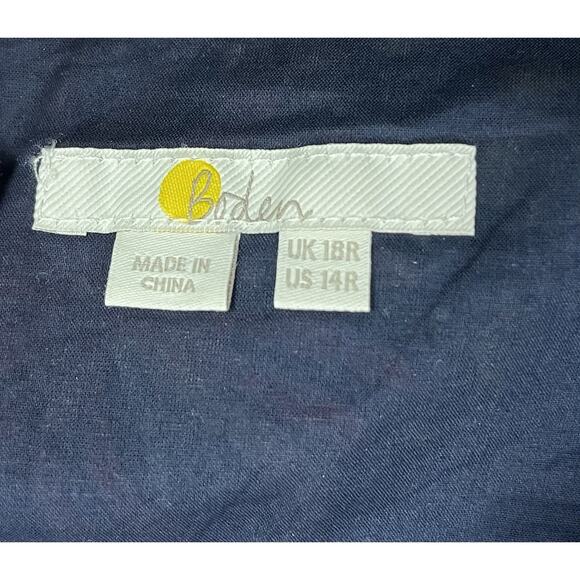 Boden Jemima Tropical Charm Linen Wide Leg Jumpsuit Size 14 Resort Vacation Boho - Picture 7 of 8